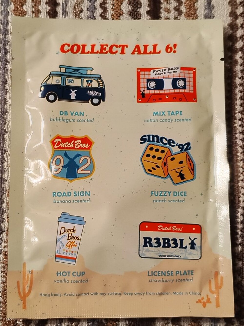 Dutch Bros Route 92 Mystery Car Air Fresheners May 2026 Drop 1 Sealed Pack Of 2 - Picture 3 of 3